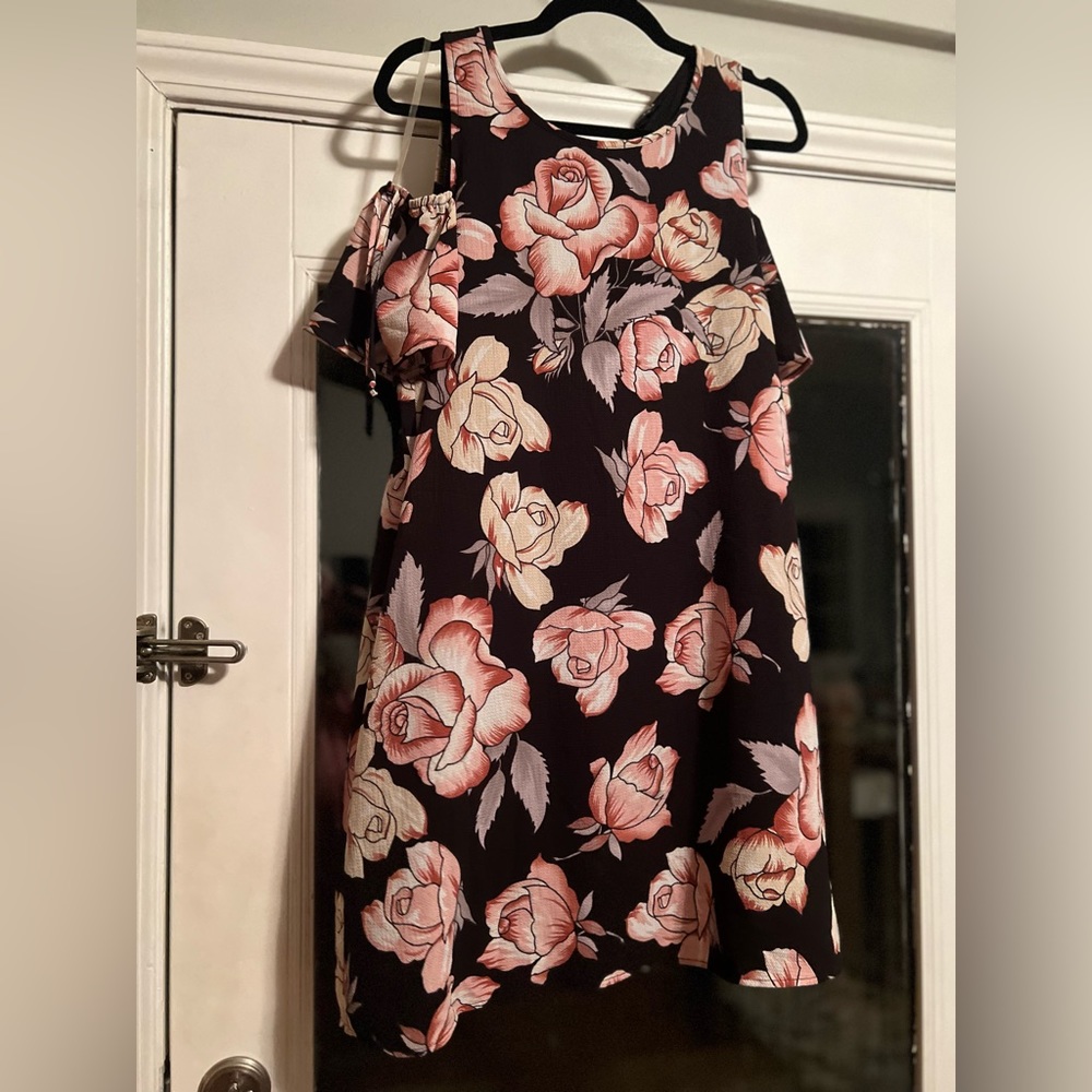 Papermoon Floral Cold Shoulder Dress